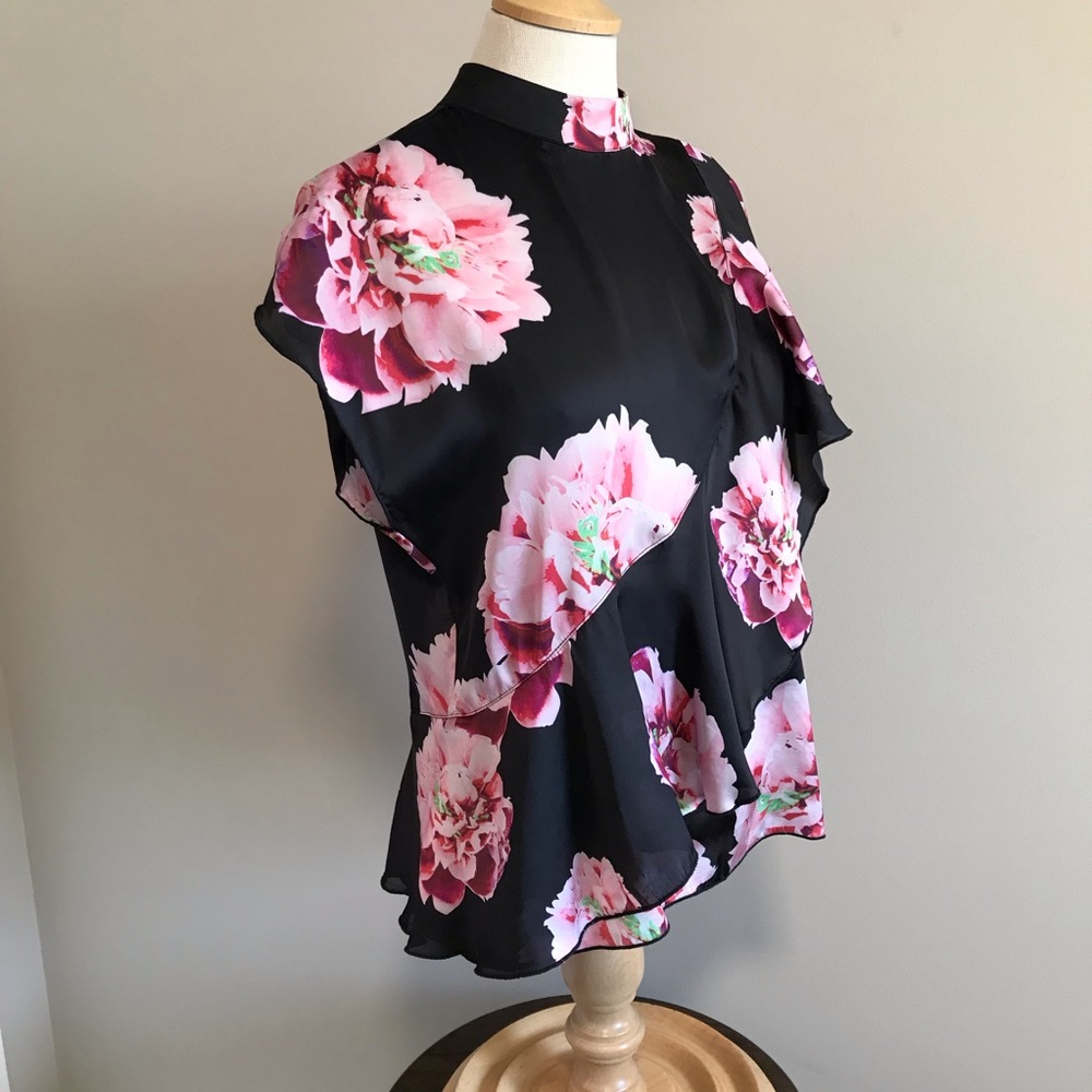 Tristan / Floral Chiffon Blouse / Size Medium